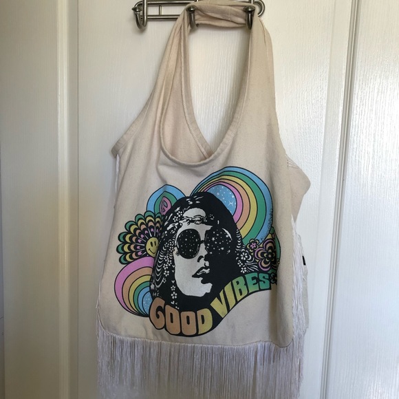 Lauren Moshi Handbags - Lauren Moshi Good Vibes Canvas Bag